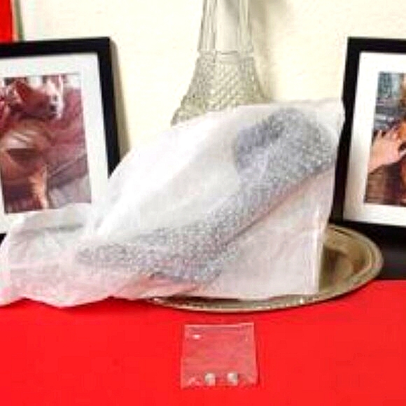 Fashion Nova Rhinestone Booties w/ Clear Heel (Color Available: Black) - Picture 7 of 16